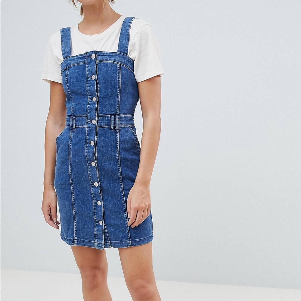 Mango denim dress in blue